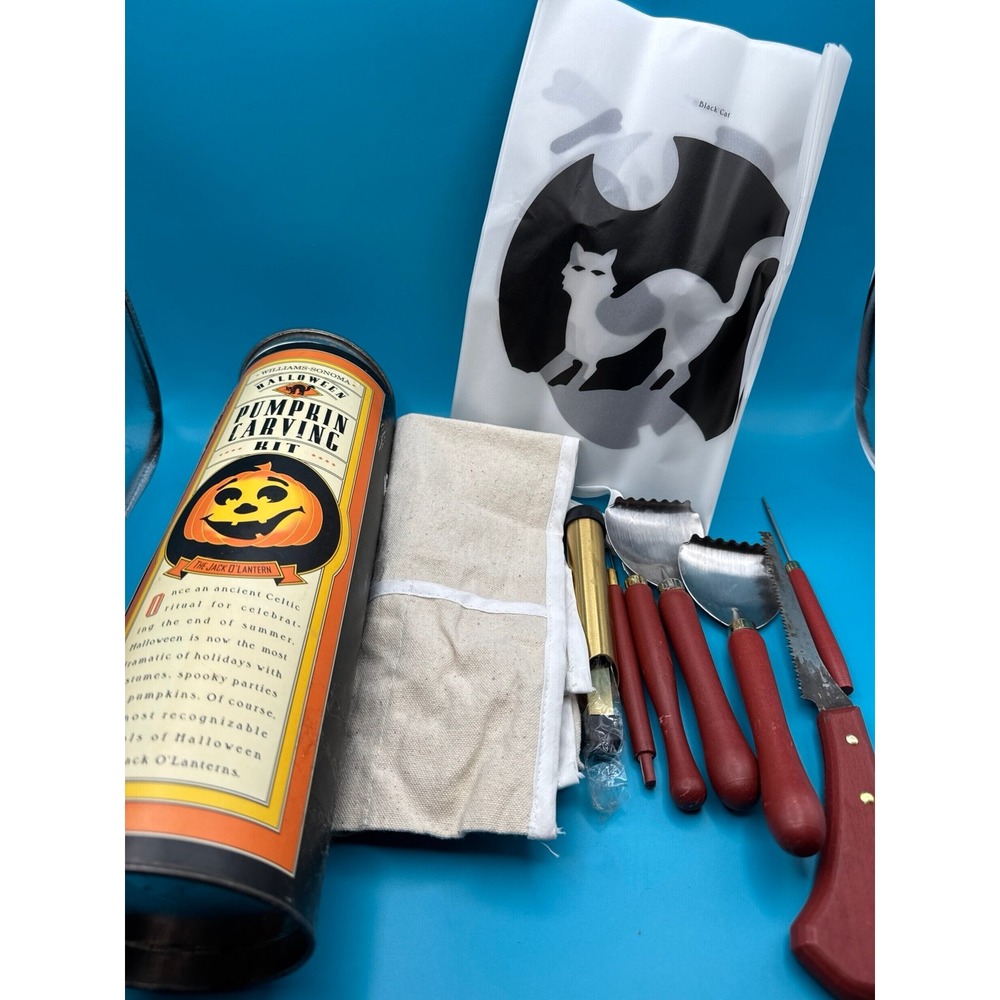 Williams-Sonoma Halloween pumpkin carving kit‎ jack-o'-lantern tools templates